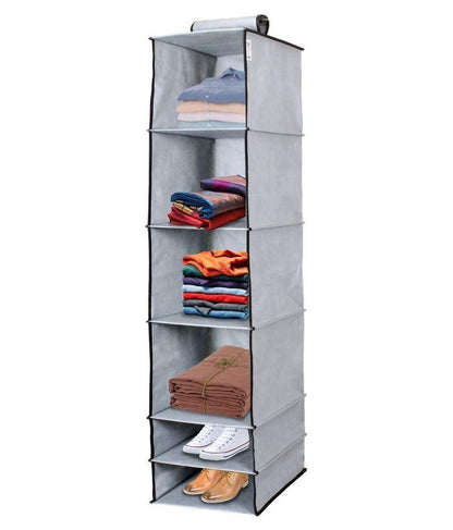 6 Shelves Foldable Hanging Wardrobe Organizers