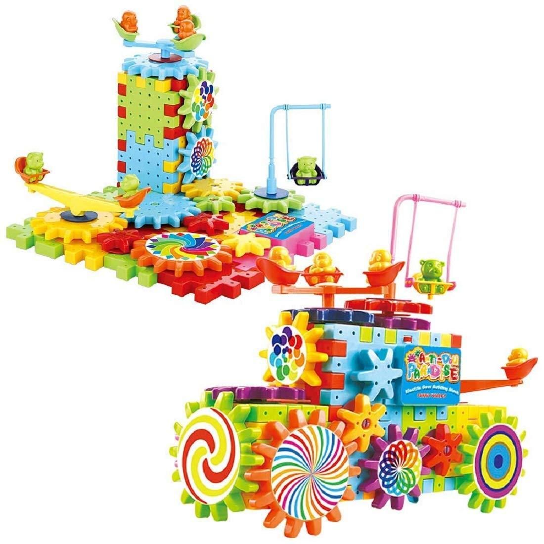 Battery Operated 81pcs Rotating Building Blocks with Gears for STEM Learning, Educational Building Blocks Toys for girls and boys - DroolDeck