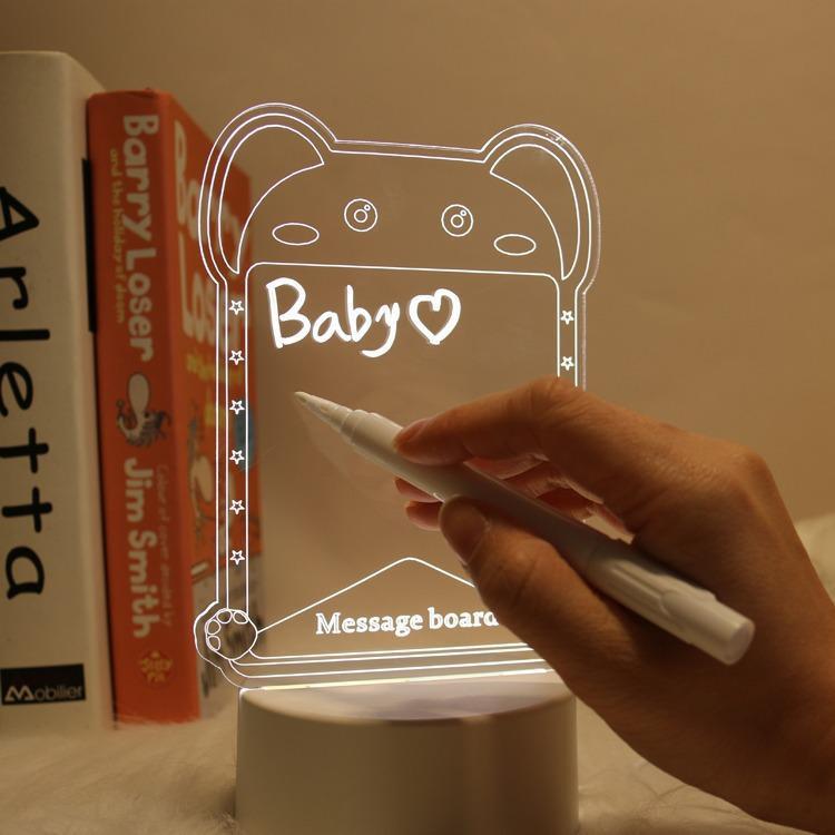 3D Acrylic Message Note Board LED Light |Decorative Lamp for Home Decor - DroolDeck