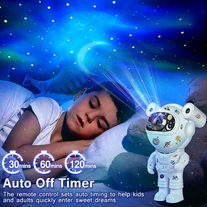 Astronaut Galaxy Projector with Remote Control-360° Adjustable Timer Night Lamp for Bedroom - DroolDeck