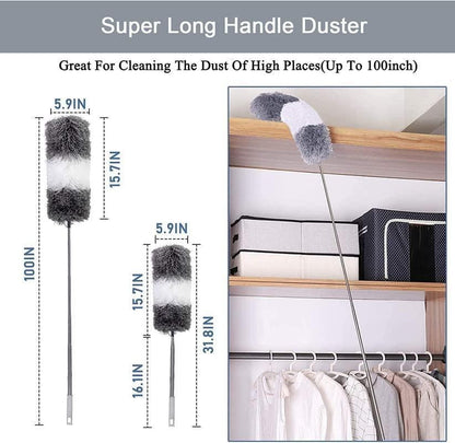 Cleaning Flexible Mop Duster for Quick and Easy Cleaning with Long Rod