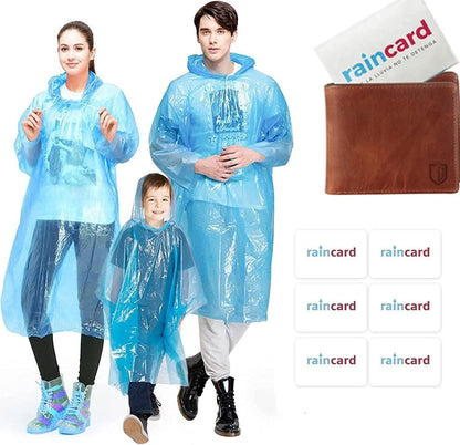 Disposable Pocket Size Reusable Raincoats, Easy To Carry Rain Card Rain Coat (Pack Of 5,10,15,20) - DroolDeck