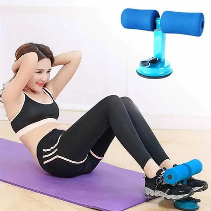 Sit Up Bar Dual Strong Suction Cups Design Floor Sit Up Bar Home Abs Trainer Adjustable Height Sit Up Bar for Men & Women - DroolDeck